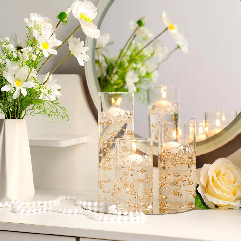 6.5cm Clear Glass Cylinder Vases Floating Candles Holders Clear Cylinder Flower Vases Clear Glass Vases Table Centerpieces Vases