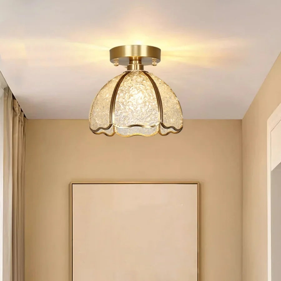 IWHD Home Lighting LED Ceiling Lights Dining Room Aisle Corridor Nordic Modern Glass Crystal Ceiling Lamp Luminaires Plafonnier