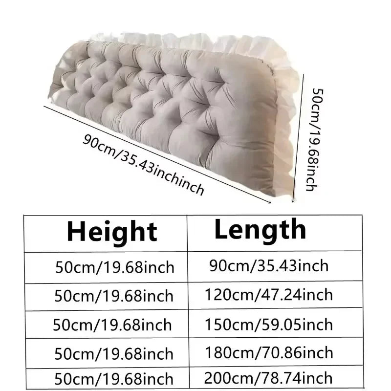 Headboard Pillow Tatami Bed Sleeping Neck Body Bed Soft Bedside Cushion Rectangular Large Backrest Support Bolster BedRoom Decor