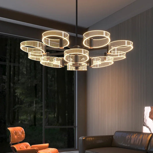 Living Room Pendant Light Simple Luxurious Nordic Fixture Bedroom Dining Room Ceiling Chandelier Home Decor Lighting 220V 110V