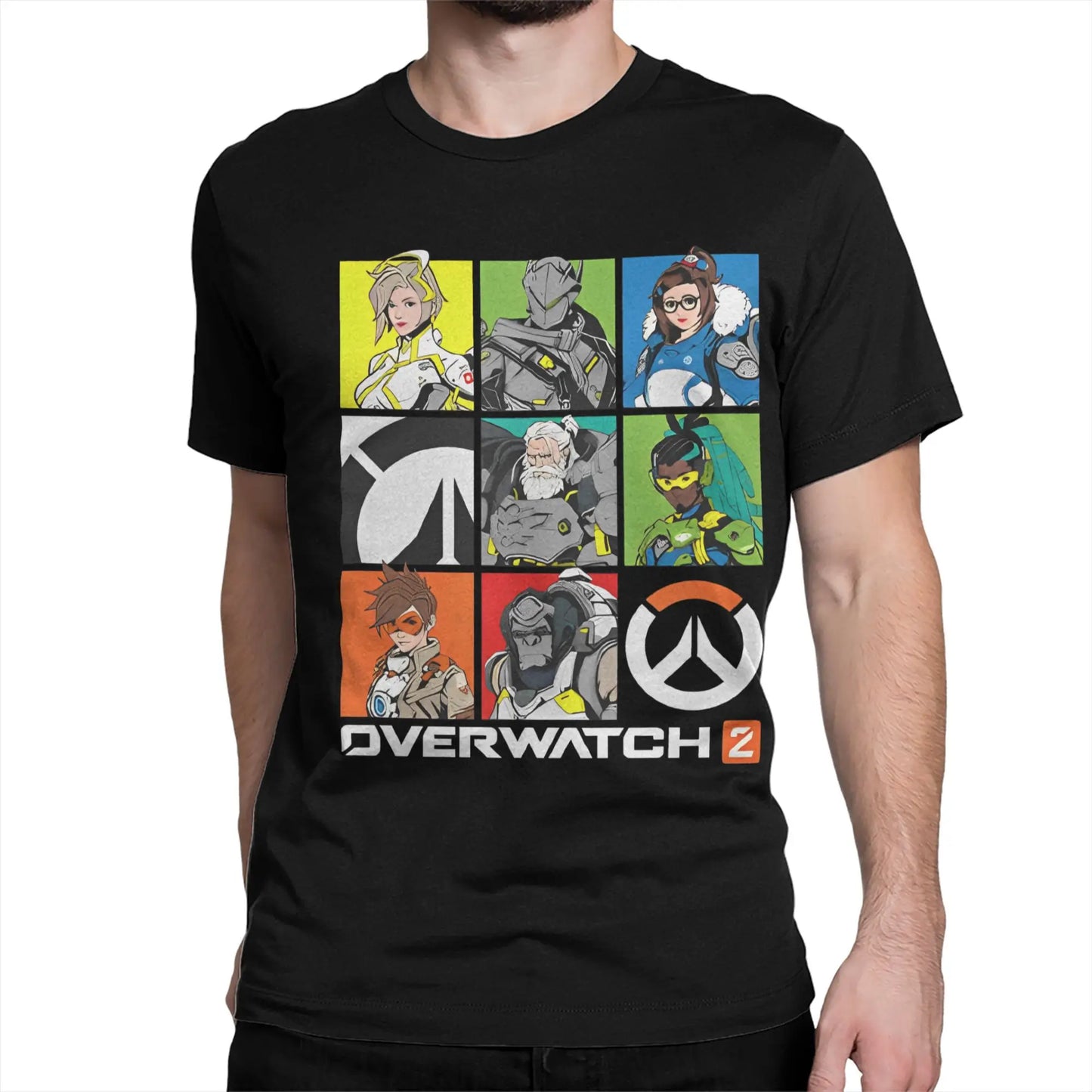 Men's Overwatchs Games   T Shirts  Pure Cotton Clothing Casual Short Sleeve O Neck Tees Printed T-Shirts