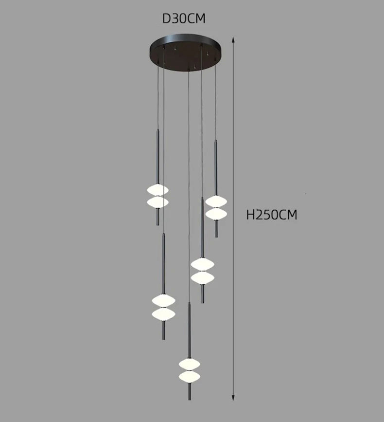 Modern Home Decoration Chandelier for A Living Room A Living Room Staircase Pendant Lamp Interior Lighting Hanging Luminaires