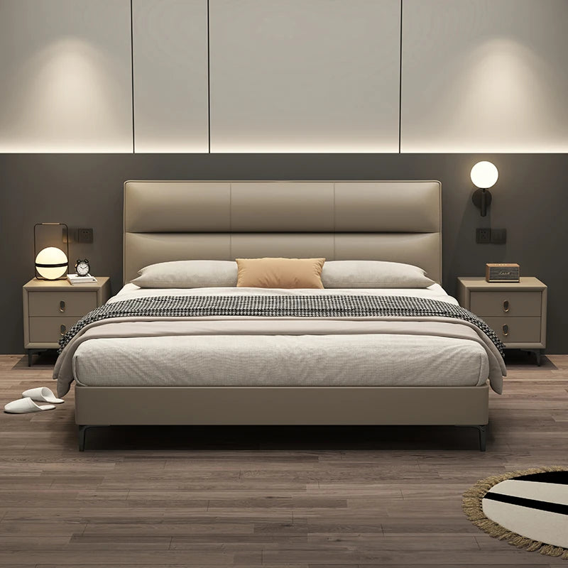 Luxury Waterproof Double Bed Design Headboard Modern Cheap Double Bed Bedgeraamte Frames Camas Matrimoniales Furniture Home