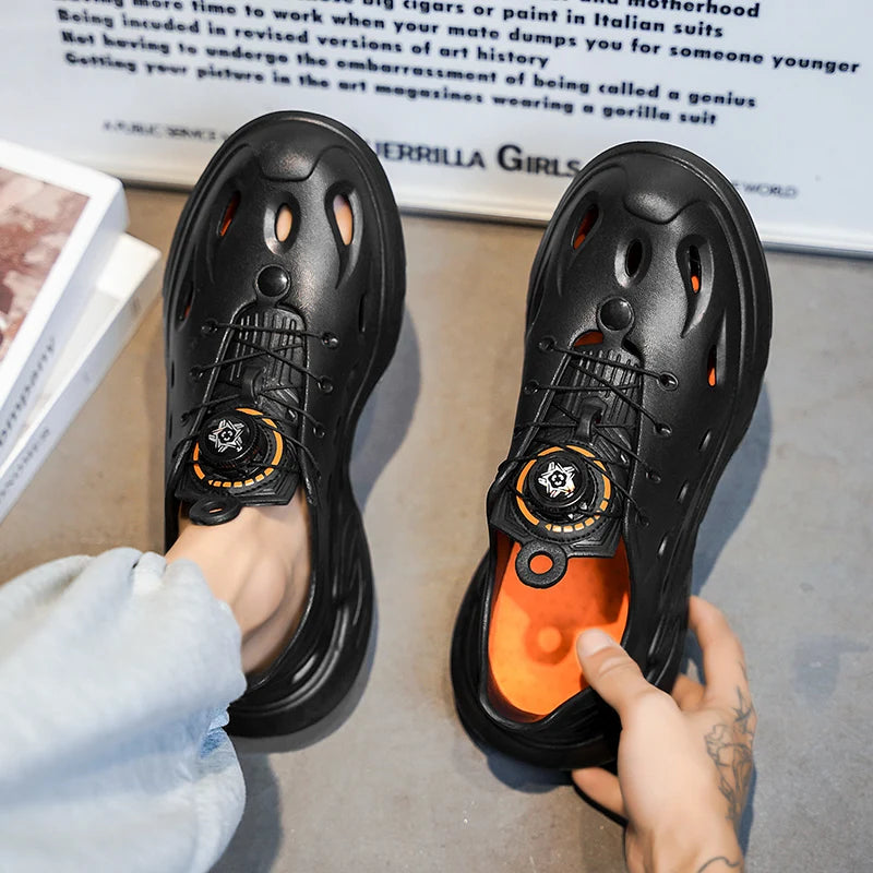 Men Summer Slippers EVA Sandals Beach Slides Comfortable Clogs Outdoor Garden Shoes Platform Soft Casual Slippers For Male 38-45