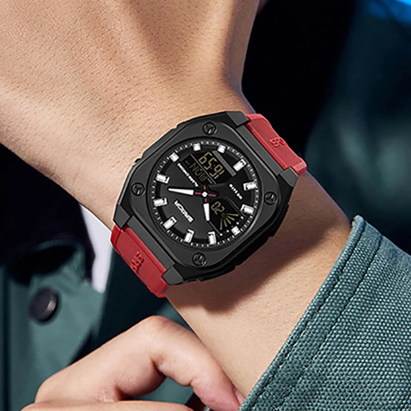 Men Sports Watches 2025 Top Brand Luxury Men Digital Quartz Wrist Watches For Male Clock Dual Display Multifunction Wristwatch