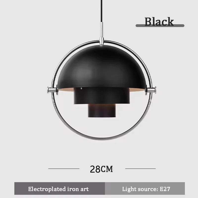 Modern Dining Table Chandeliers LED Polished Wrought Iron Adjustable Shape Hanging Lamps Living Room Bedroom Bedside Chandelier
