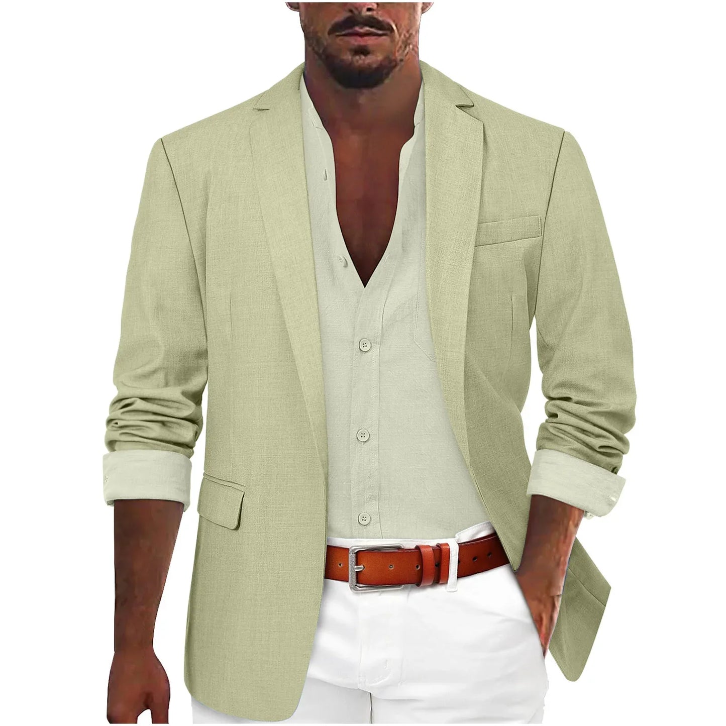 2025 Fashion Men's Clothing Business Casual Blazer Coats Classic Single Button Slim Fit Suit Jackets Elegant Gentleman Suit Tops