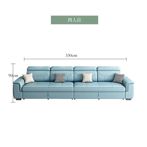 Cozy Modular Waterproof Sofas Beds Luxury Lounge Blue Nordic Modern Living Room Sofas Leather Foldable Divano Letto Furniture
