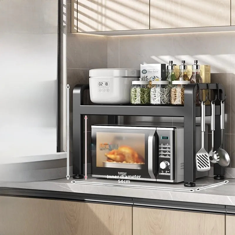 Kitchen Microwave Oven Ra Multi-Functional Home Countertop Rice Cooker Oven Storage Support Exble Organization elf