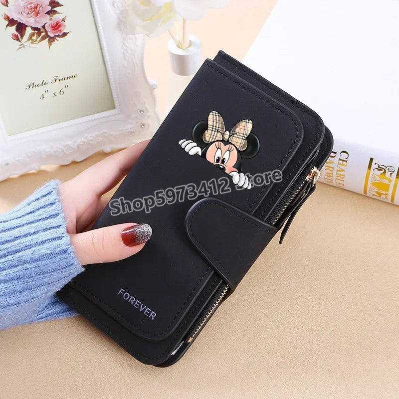 Mickey Minnie Wallet Women Wallets Card Wallet Coin Wallet Womens Bags for Women Purse ID Wallets Female Coin Purse Girls Gift
