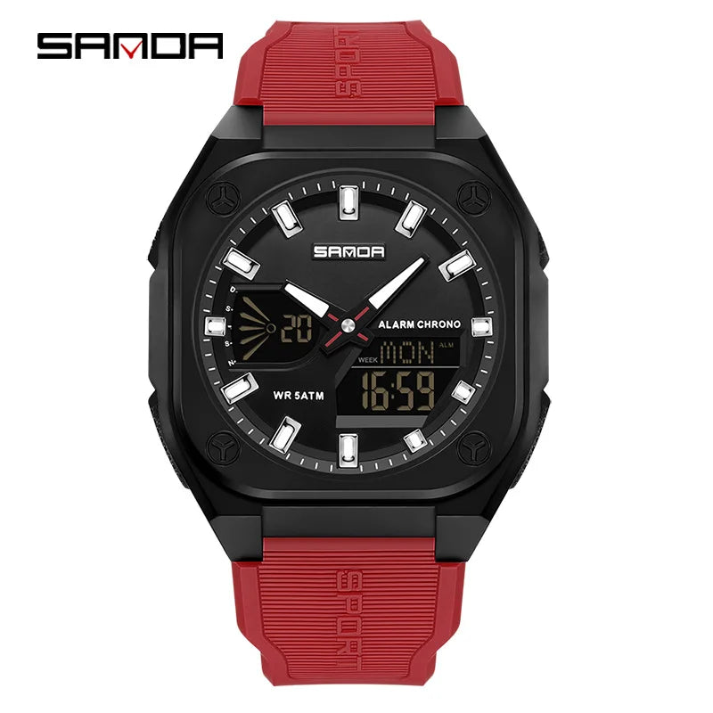Men Sports Watches 2025 Top Brand Luxury Men Digital Quartz Wrist Watches For Male Clock Dual Display Multifunction Wristwatch