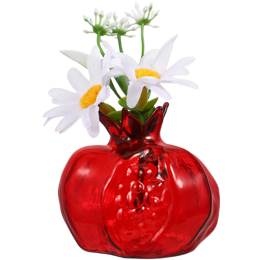 Pomegranate Shaped Glass Vase Creative Flower Arrangement Hydroponic Planter Vases Centerpieces Home Decor Table Accessories