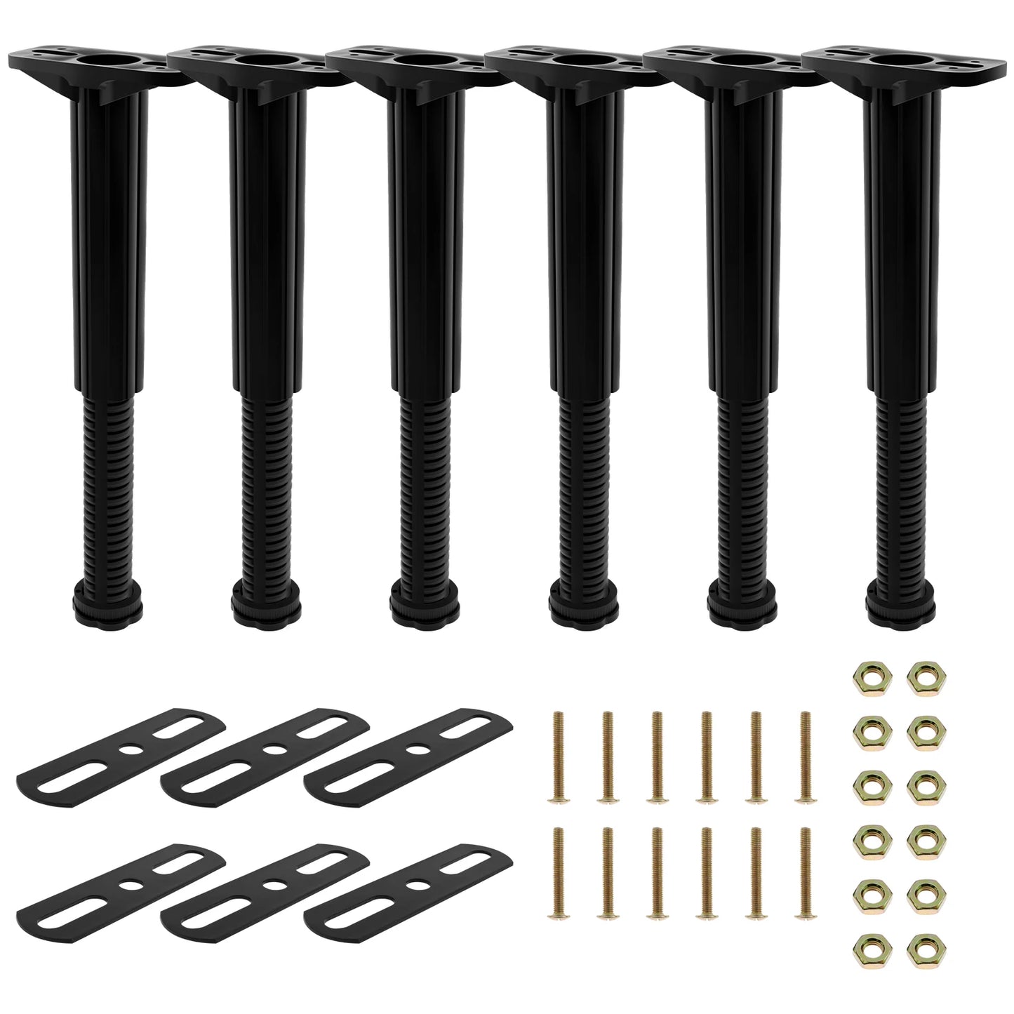 6Pcs Upgraded Telescopic Bed Beam Support Foot Adjustable Bed Bottom Load Bearing Bracket  Frame Centre Slats Support Leg