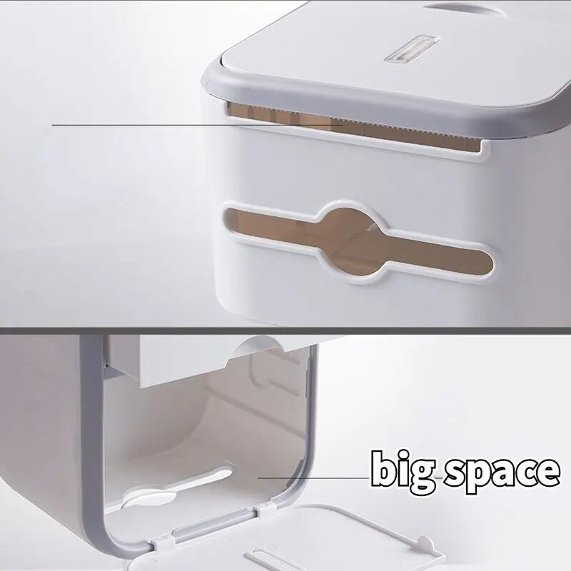 Bathroom shower rack storage rack tissue box wall mounted waterproof toilet paper storage box