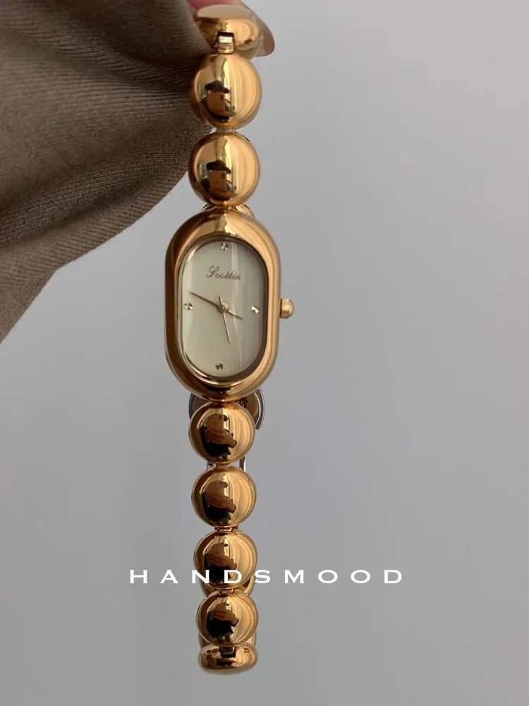 2025 new new vintage women's watches leather design bracelet fashion retro elegant quartz watches for women