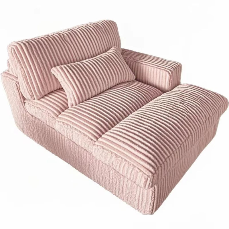 Italian Style Retro Luxury Corduroy Double Sofa Bed for Living Room Vacuum Compression Washable Customizable