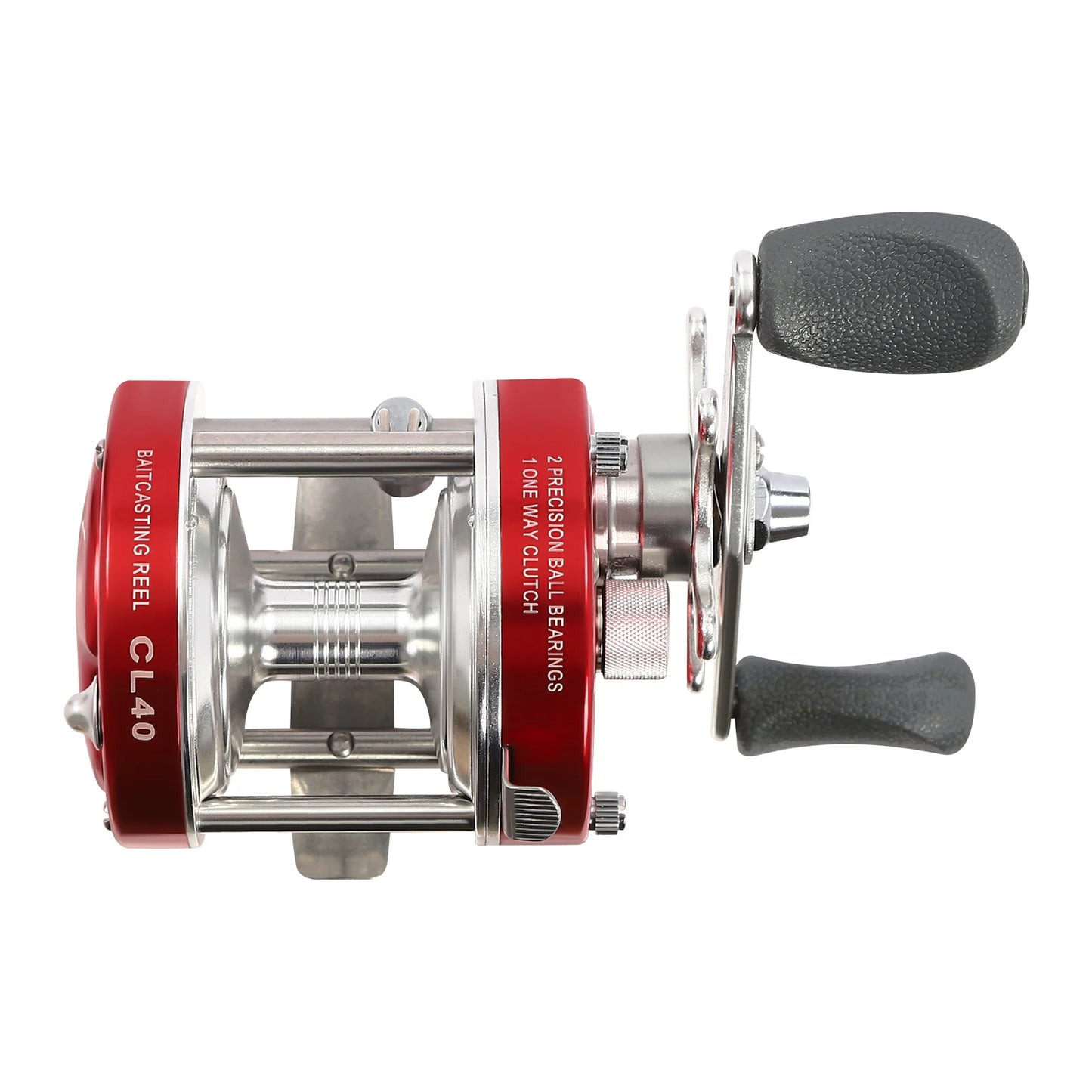 Round Baitcasting Reel Conventional Reel for Catfish #40 Left/Right Hand Baitcasting Fishing Reel
