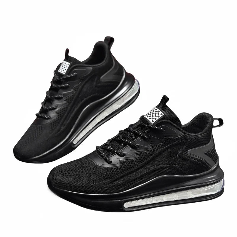 Spring and Autumn New Men's Casual Air Cushion Running Shoes Lightweight Mesh Casual Shoes Anti-Slip Shock Absorbing Sports Shoe