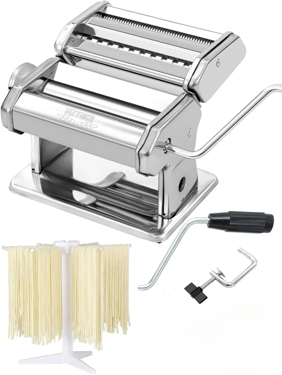 Pasta Maker Set with Ravioli Attachment and Drying Rack