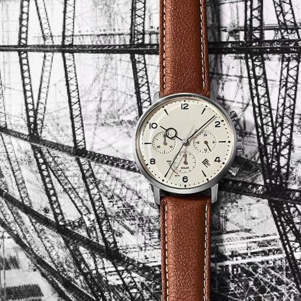 Men's Watches Business Wrist Watch Luxury Leather Strap Automatic Multifunctional Chronograph Hindenburg Series Top Quartz Watch
