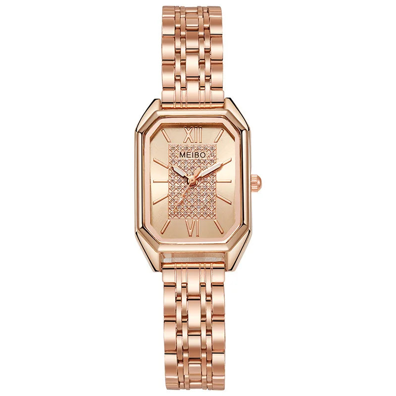 Women Luxury Famous Brand Watches Womens Steel Rectangle Quartz Watch for Women Fashion Dress Watches Relogio Feminino