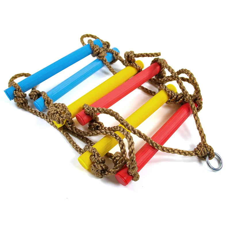 Climbing Rope Ladder For Kids Outdoor Games Backyard Swing Garden Tree House Playground Sensory Integration Training Equipment