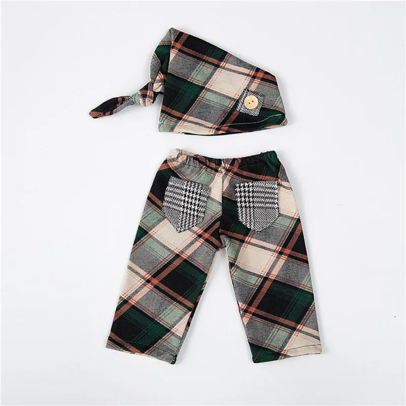 Newborn Boy Fabric Overall Baby Photoshoot Outfit Newborn Boy Clothes Baby Props for Photography Infant Shooting Accessories