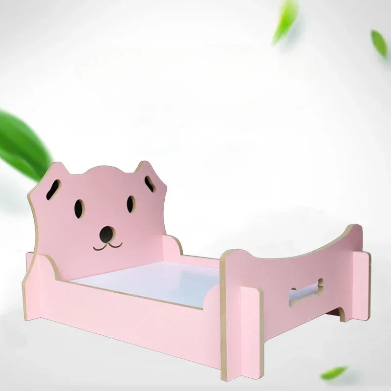 Large Pet Nest Cat Bed for All Seasons Dog Bed Pet Toy Cat Cage Pet Supplies Little Bear Crib Pet Sleeping Bed Under 15KG