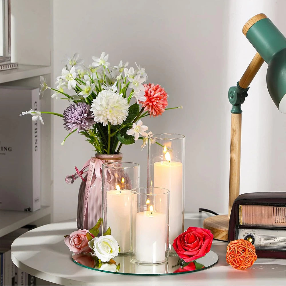 6.5cm Clear Glass Cylinder Vases Floating Candles Holders Clear Cylinder Flower Vases Clear Glass Vases Table Centerpieces Vases