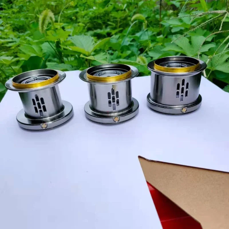 Fishing Reel Spool 8000 -12000S Spare Wire Cup All Metal Spool Diagonal Mouth Design Spinning Spool Carp Saltwater for Accessory