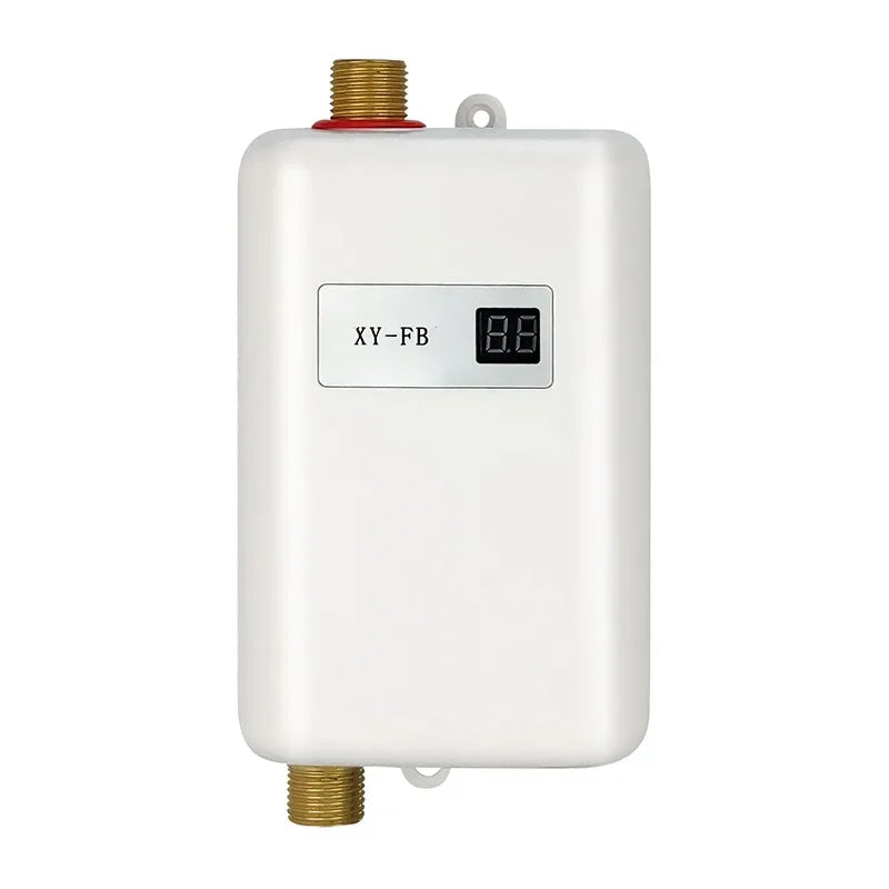 3800W Electric Water Heater Instantaneous Hot Shower Flow Fast Heating Kitchen Bathroom Stainless Steel Tankless Water Heater