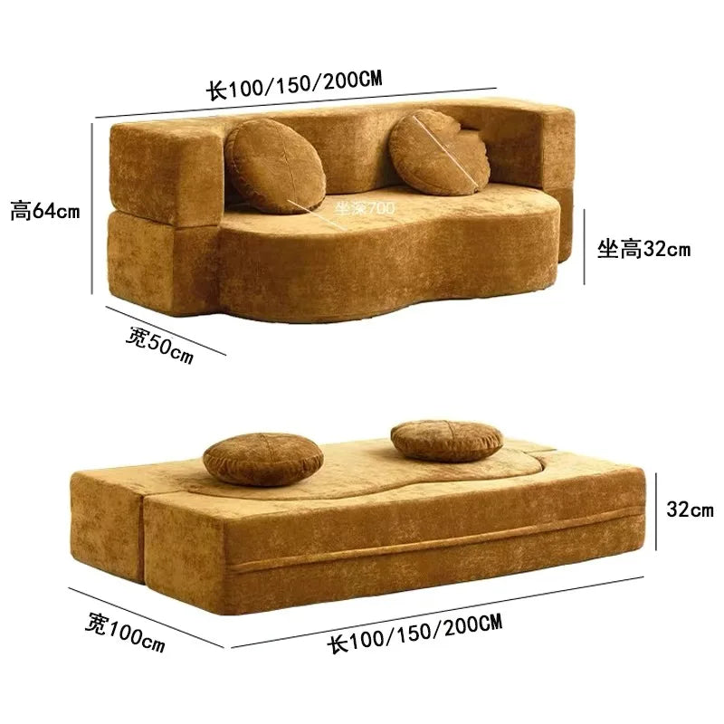 Living Room Sofas Vacuum Compression Sofa Pure Sponge Single Multifunctional Foldable Special Shaped Sofa Bed Furniture