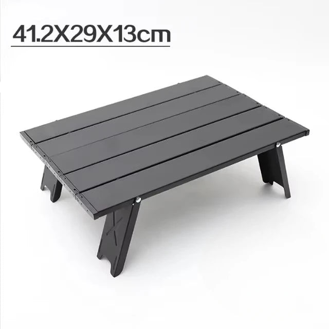 Portable Folding Aluminum Alloy Light Weight Outdoor Furniture Camping Hiking Desk Traveling Outdoor Picnic Table