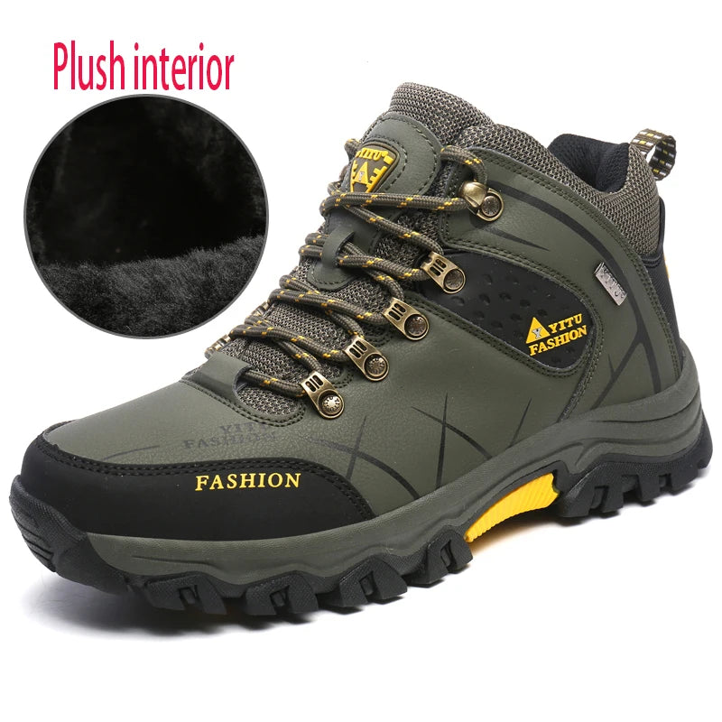 Men's Hiking Shoes Waterproof Wear-resistant Sports Camping Climbing Shoes Outdoor Trekking Tourism Shoe Fishing Hunting Boots
