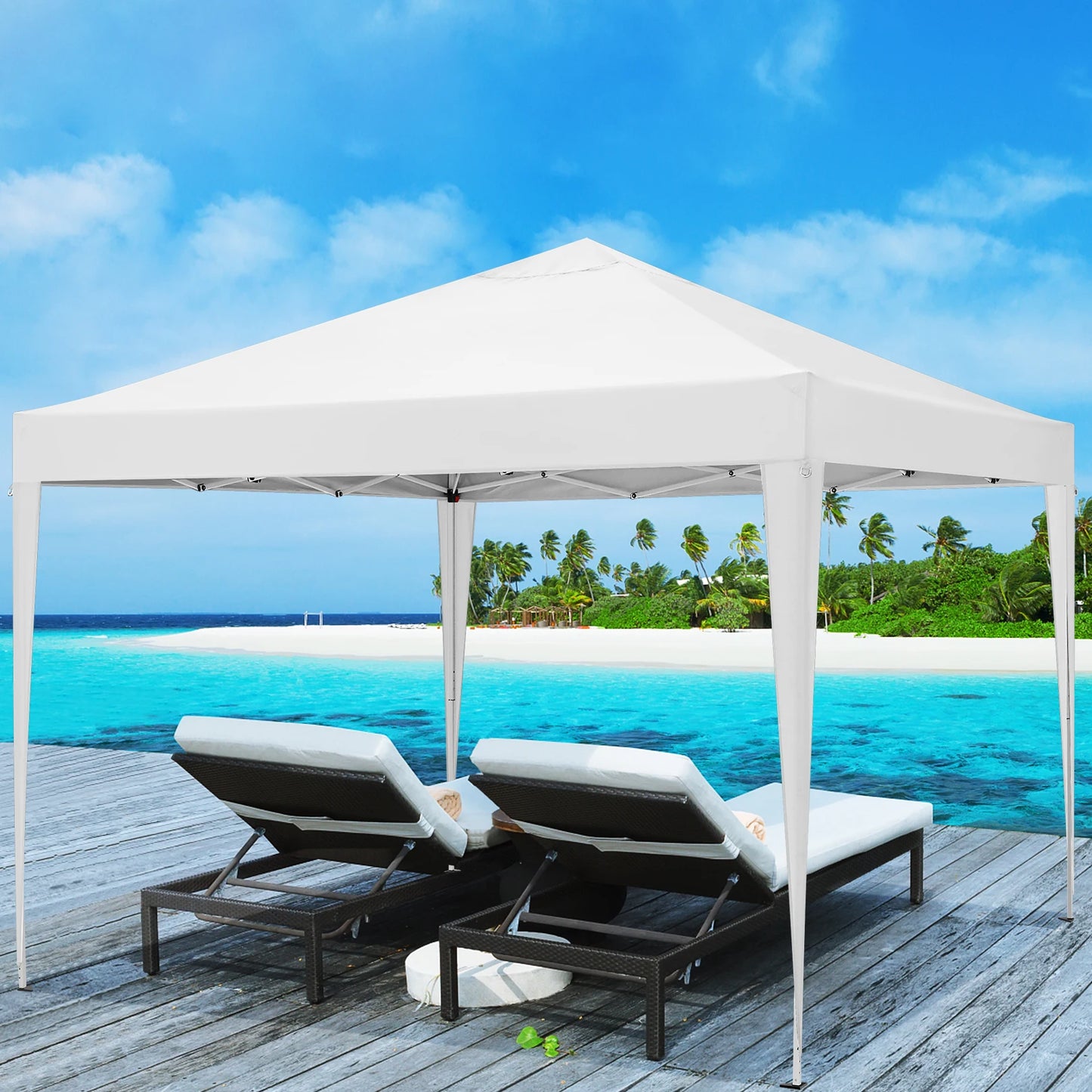 10x10 Pop up Canopy Tent Protable Canopy Tent with 4 Sidewalls Waterproof Instant Shelter Tent for Parties,with Carry Bag