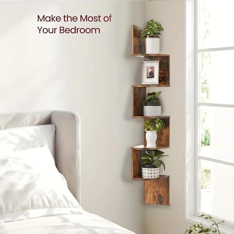 floating shelves for wall, corner shelf,, space-saving, easy installation, suitable for living room,bathroom decor，book shelf
