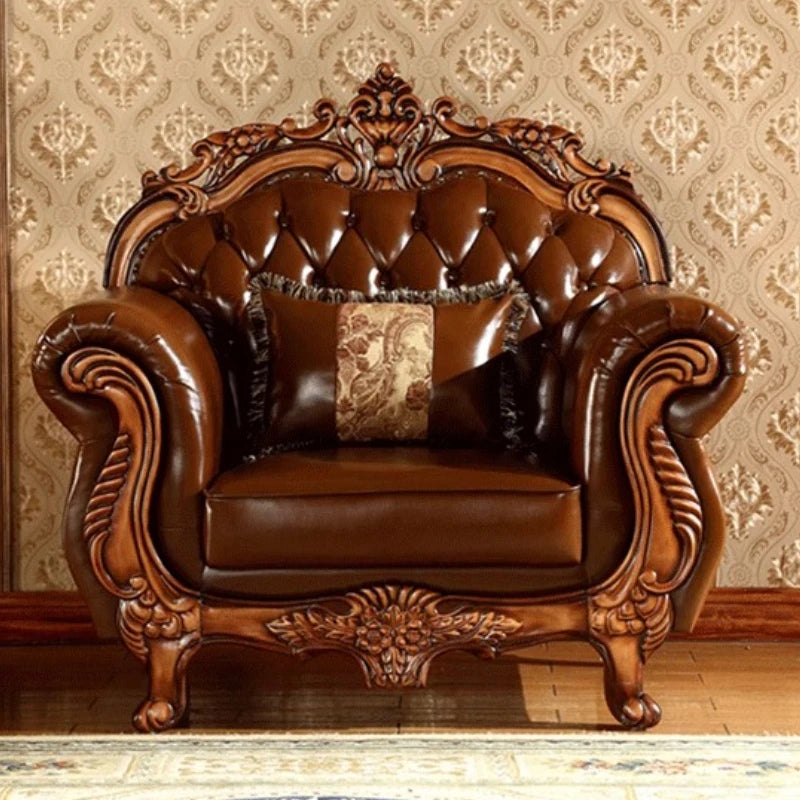 European Leather Sofa Mid Century Design Living Room Princess Corner Sofas High Quality Gaming Sillon Cama Trendy Furniture
