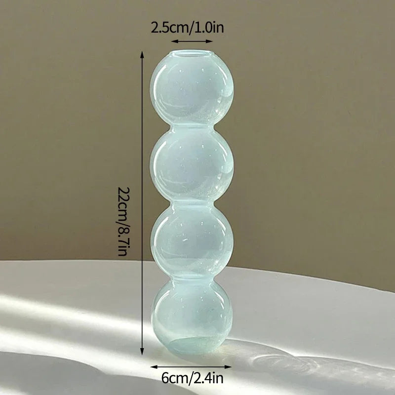 Nordic Glass Bubble Vases Hydroponic Flower Vase Creative Spherical Flower Vases Stained Bubble Glass Vase Home Office Decor