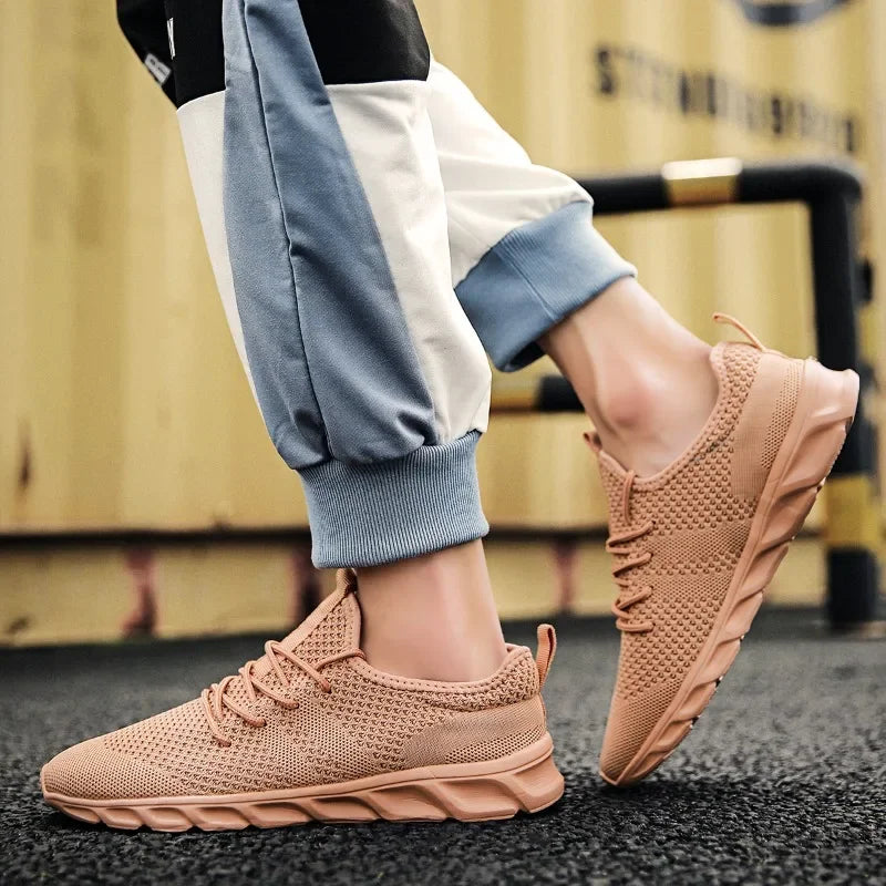 Men's Sneakers Breathable Running Shoes Ultralight Comfortable Casual Footwear Shoe Fashion Trendy Mesh Shoe Size 36-46