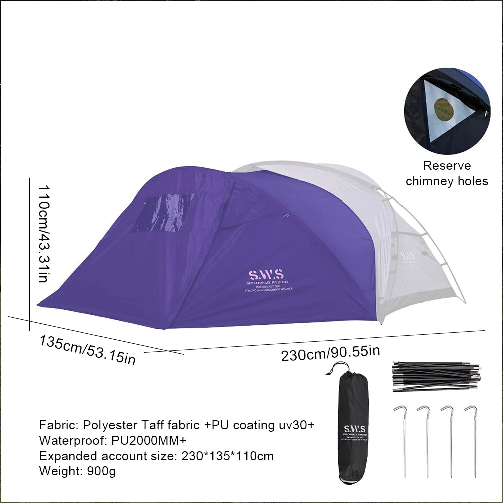 Outdoor Ultralight Camping Tent Single Layer Rainproof Sunshine-proof Tent Fishing Beach Sunshine Shelter 2 person tents