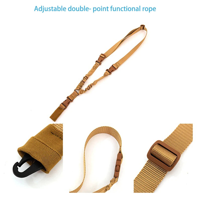 Shot Gun Belt Hunting Accessories Molle Gear Molle Single Point Gun Sling Shoulder Strap Rifle Rope Belt with Metal Buckle