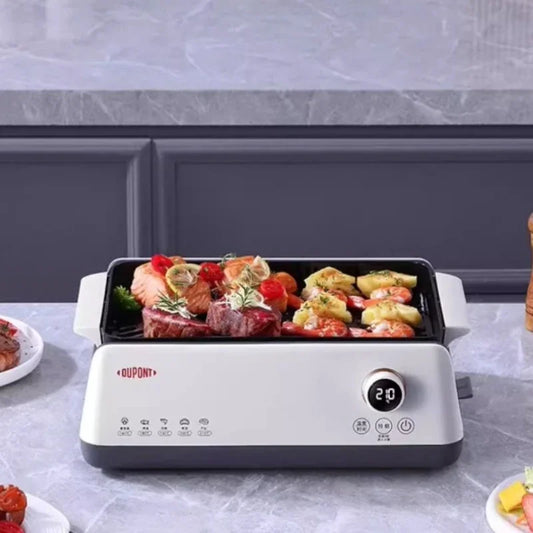 new Barbecue household baking pan smokeless electric oven skewers electric hot pot cooking machine multi-function pot