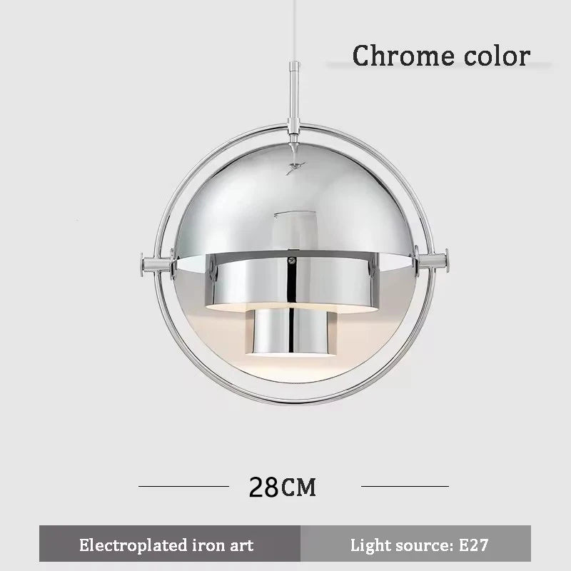 Modern Dining Table Chandeliers LED Polished Wrought Iron Adjustable Shape Hanging Lamps Living Room Bedroom Bedside Chandelier