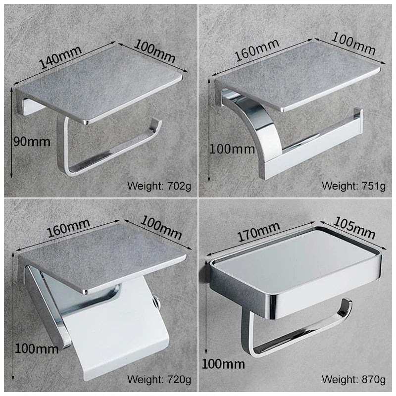 Bathroom Toilet Paper Holder High Quality Solid Brass Luxury Bright Chrome Paper Towel Dispenser Wall Mounted Toilet Accessories