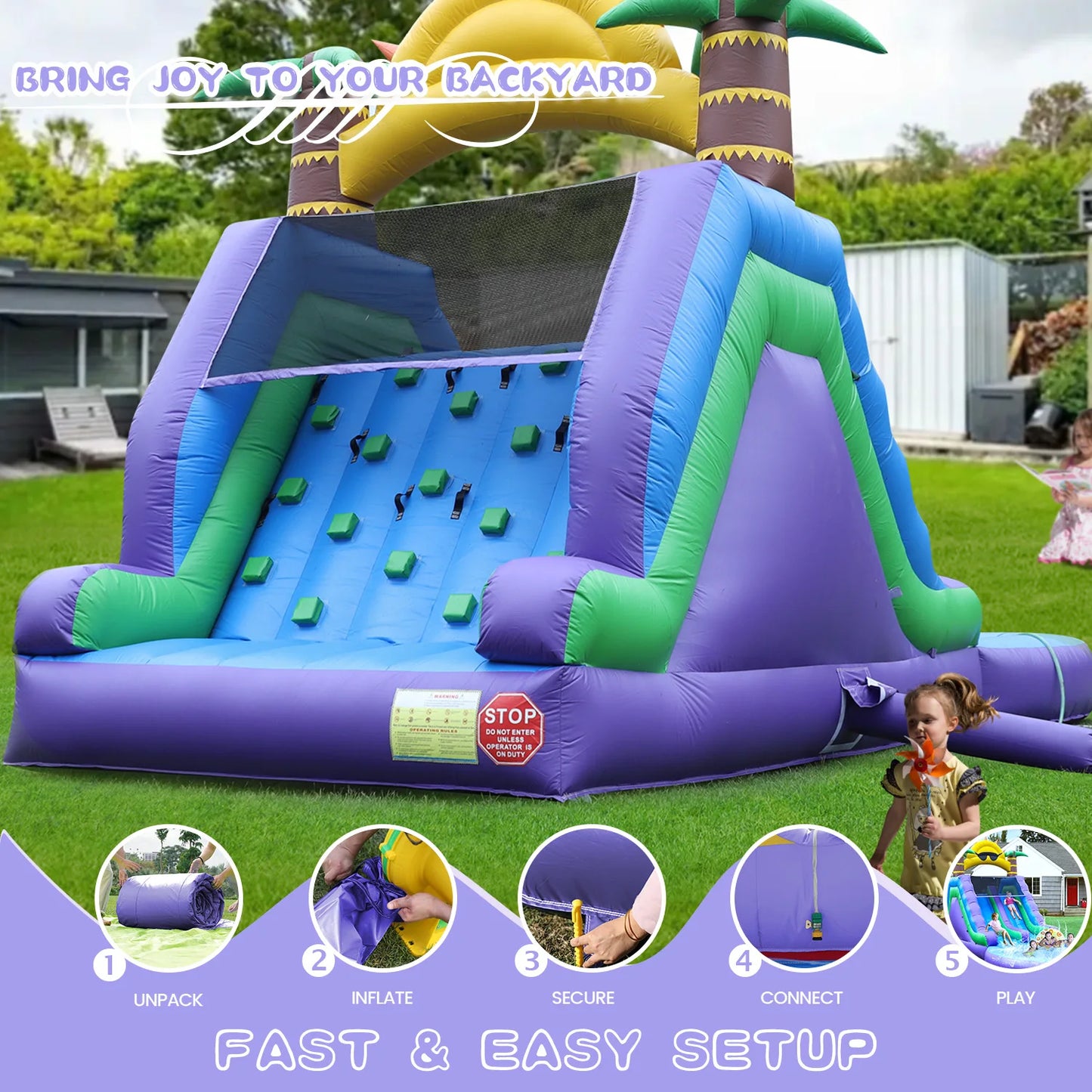 26FT Commercia Large PVC Inflatable Double Water Slides Water Park for Outdoor Children's playground, children's toys