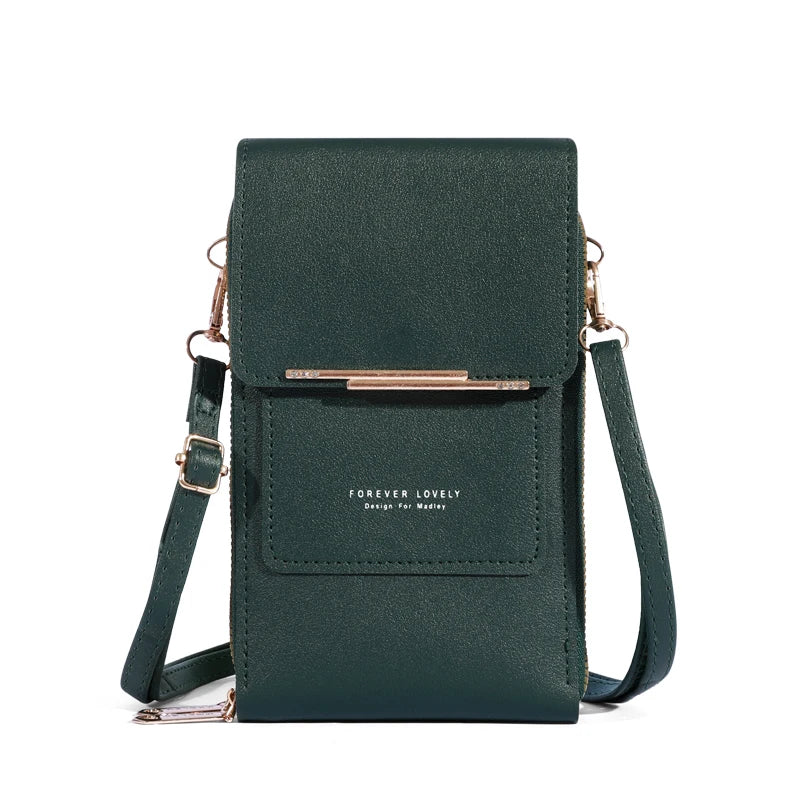 Women Bags Soft Leather Wallets Touch Screen Cell Phone Purse Crossbody Shoulder Strap HandbagFor Female Cheap Womens Bags