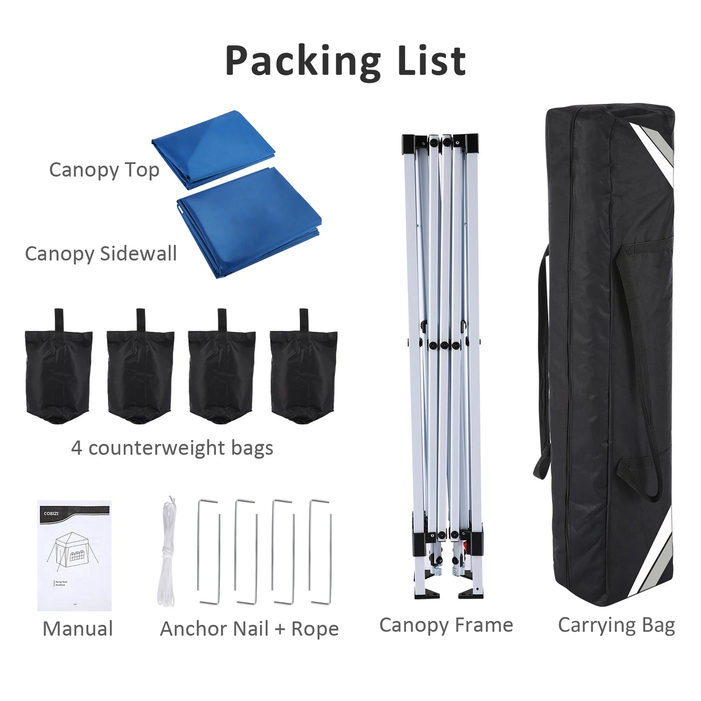 10x10 Ez Pop Up Canopy Tent with 4 Sidewalls, UPF 50+Waterproof Outdoor Canopy with Air Vent,Gazebo forSun Shade Party4 Sandbags