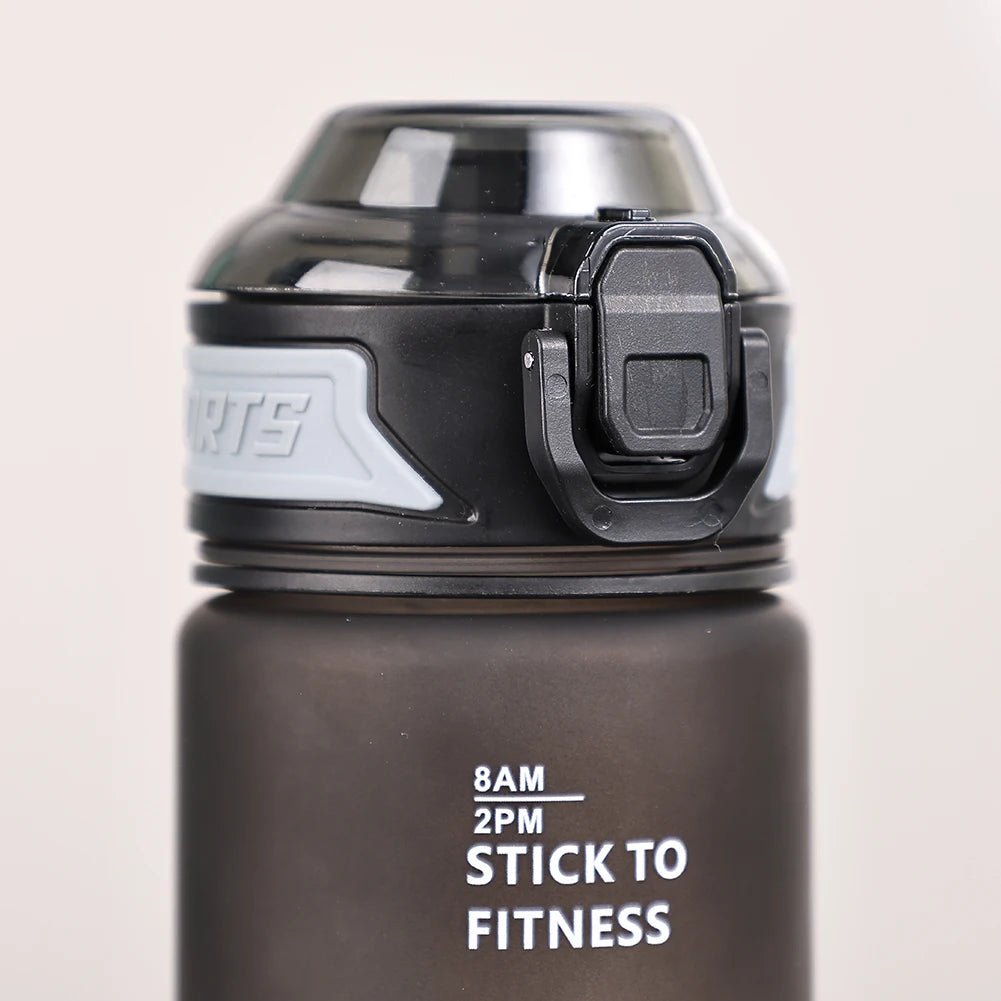 1L Water Bottle Leakproof Gradient Matte Motivational Water Bottle with Time Marker for Fitness Gym Camping Outdoor Sports