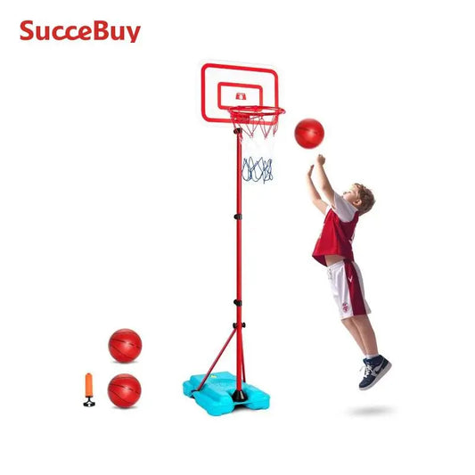 SucceBuy Toddler Adjustable Basketball Hoop 104-190CM Rack for Kids Outdoor Indoor Ball Sport Backboard Rim Shoot Children Toys