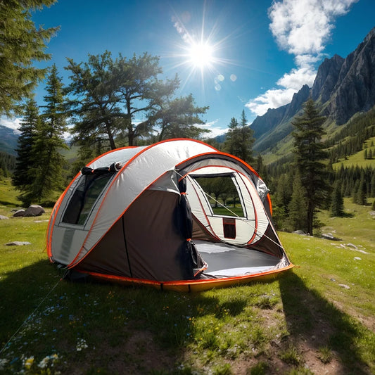 1 camping tent, waterproof sun protection tent, mountaineering camping tent, travel tent, suitable for camping and hiking trips